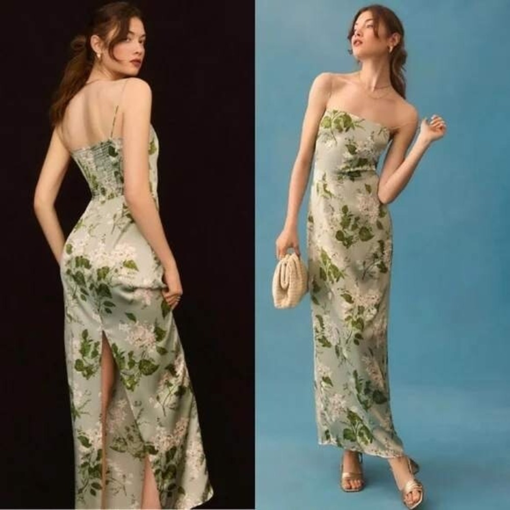 Reformation silk maxi dress size 8 Frankie Tea Garden floral - Picture 5 of 13